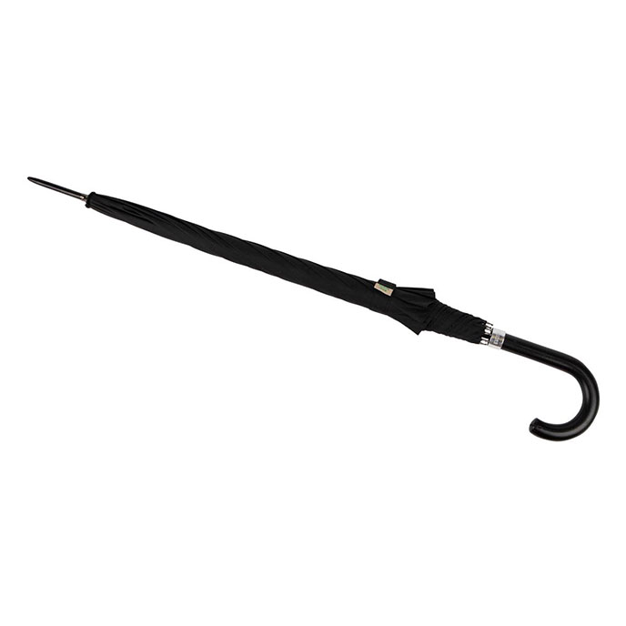 totes ECO-BRELLA® Auto Walker Leatherette Crook Plain Black  Extra Image 2